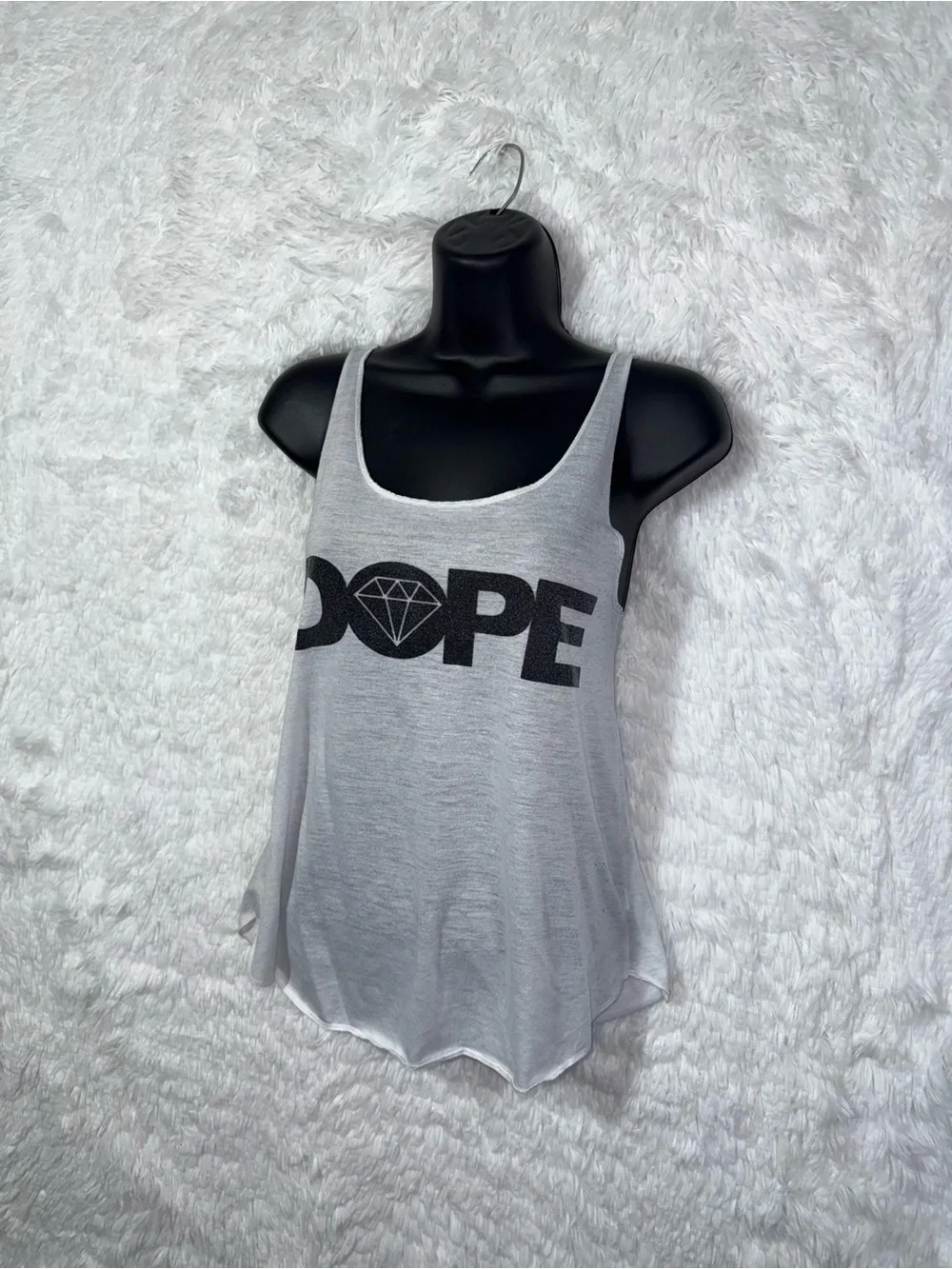 Akira Chicago Red Label Semi Sheer Dope Graphic Racer Back Tank Top Loose Y2K